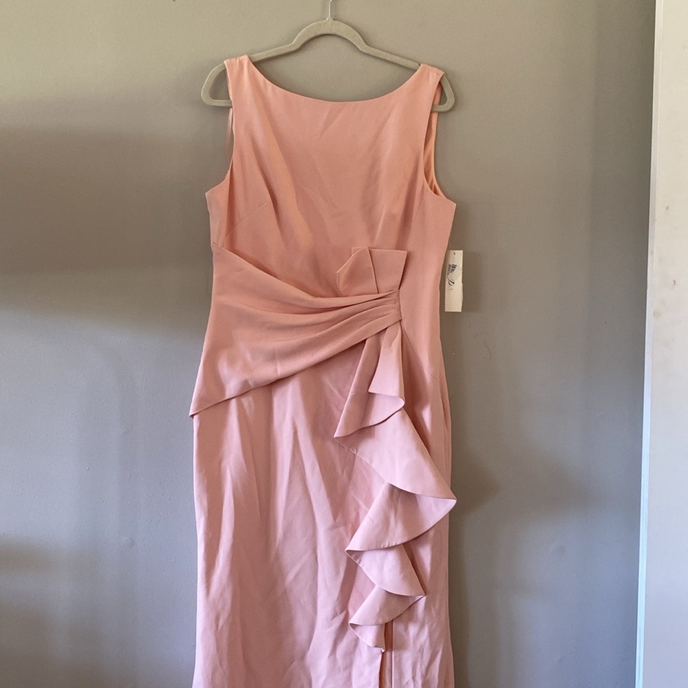 Eliza J Dusty Rose Sleeveless Ruffle Midi Dress